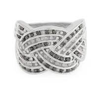 Anello in argento con Diamante Nero