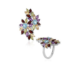 Anello in argento con Ametista Zambiana