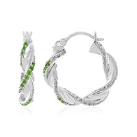 Orecchini in argento con Diopside Russo