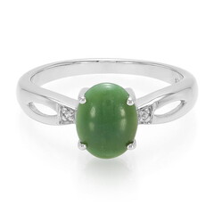 Anello in argento con Crisoprasio Imperiale
