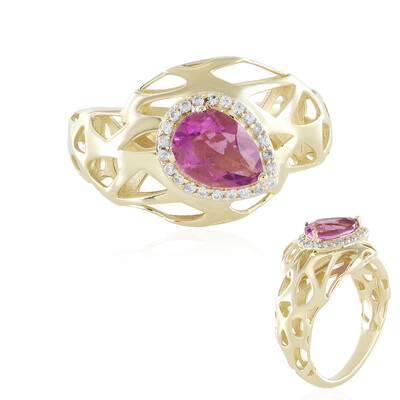 Anello in oro con Fluorite Rosa (Ornaments by de Melo)