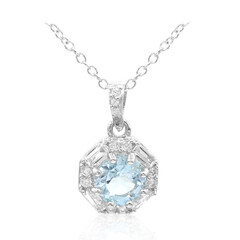 Collana in argento con Topazio Blu Cielo