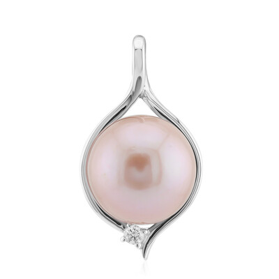 Ciondolo in argento con Perla Ming Porpora (TPC)
