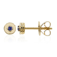 Orecchini in oro con Benitoite (Amanda Adkins)