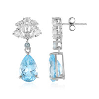 Orecchini in argento con Topazio Blu Cielo
