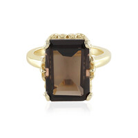 Anello in argento con Quarzo Fumè