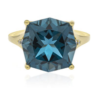 Anello in oro con Topazio Blu Londra