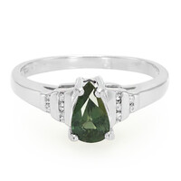 Anello in argento con Zaffiro Verde