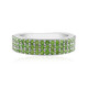 Anello in argento con Diopside Russo