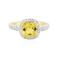 Anello in argento con Apatite Dorata