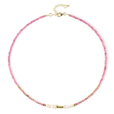 Collana in argento con Tormalina Rosa Nigeriana