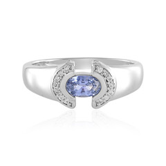 Anello in argento con Zaffiro Ceylon Blu (non riscaldato)