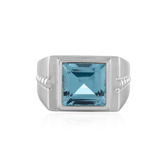 Anello da uomo in argento con Topazio Blu Cielo