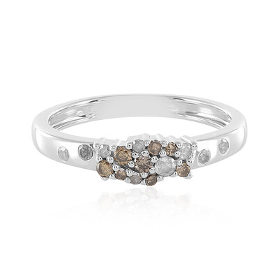Anello in argento con Diamante Champagne I3