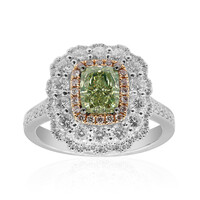 Anello in oro con Diamante Verde SI1 (CIRARI)
