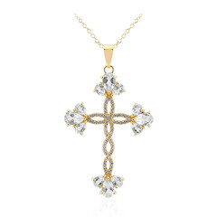Collana in argento con Topazio Bianco