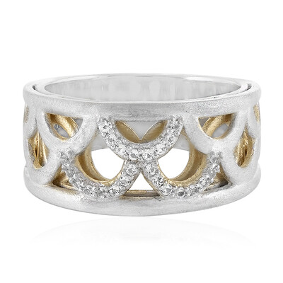 Anello in argento con Topazio Bianco