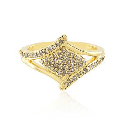 Anello in argento con Diamante Champagne I3