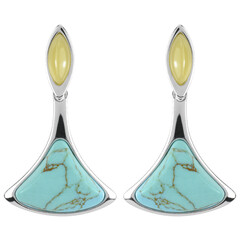 Orecchini in argento con Turchese
