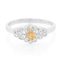 Anello in argento con Zaffiro Arancione