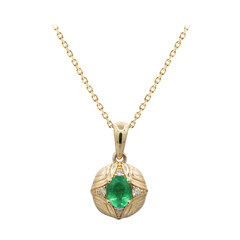 Collana in oro con Smeraldo Zambia AAA (CIRARI)