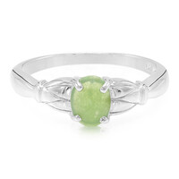 Anello in argento con Crisoprasio Imperiale