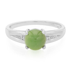 Anello in argento con Crisoprasio Imperiale