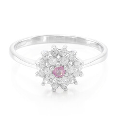 Anello in argento con Zaffiro Ceylon Rosa