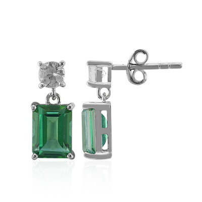 Orecchini in argento con Topazio Verde Farfalla