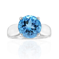 Anello in argento con Topazio Blu Cielo