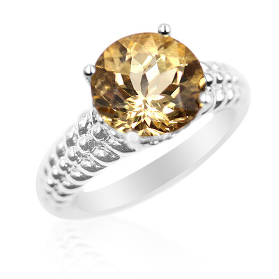 Anello in argento con Labradorite Dorata