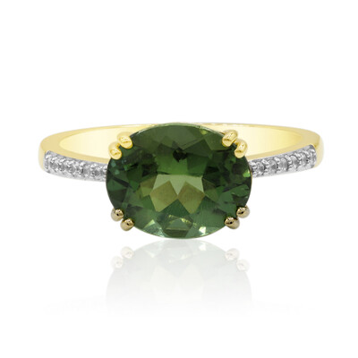 Anello in oro con Apatite Verde (Tenner Diniz)