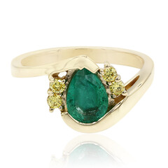 Anello in oro con Smeraldo Zambia
