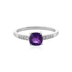 Anello in argento con Ametista Zambiana