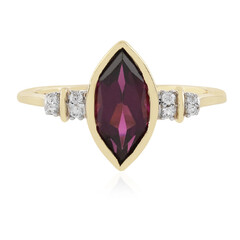 Anello in oro con Granato Porpora Reale (Odyssey by Hannah)