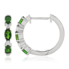 Orecchini in argento con Diopside Russo