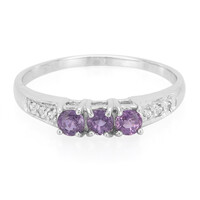 Anello in argento con Zaffiro Ceylon Porpora (non riscaldato)