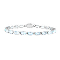 Bracciale in argento con Topazio Blu Cielo