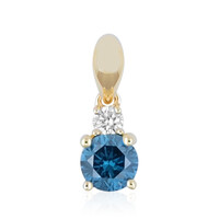Ciondolo in oro con Diamante Blu SI2