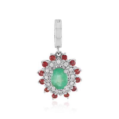 Ciondolo in argento con Smeraldo Russo