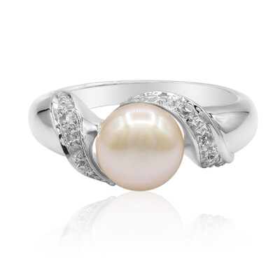 Anello in argento con Perla di Acqua Dolce