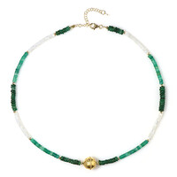 Collana in argento con Avventurina Verde (Riya)