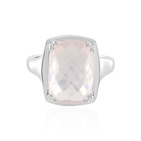 Anello in argento con Quarzo Rosa