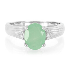Anello in argento con Calcedonio Verde