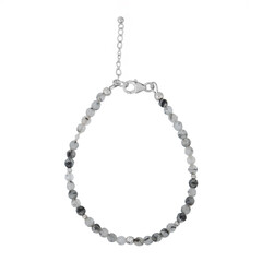 Bracciale in argento con Quarzo Tormalinato