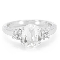 Anello in argento con Petalite
