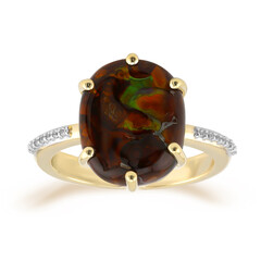 Anello in oro con Agata di Fuoco