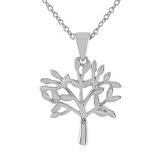 Collana in argento con Diamante I4 (J)