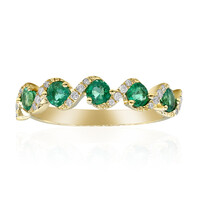 Anello in oro con Smeraldo Zambia AAA