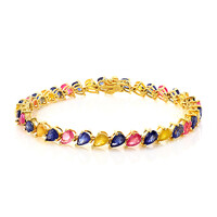 Bracciale in argento con Zaffiro Blu del Madagascar